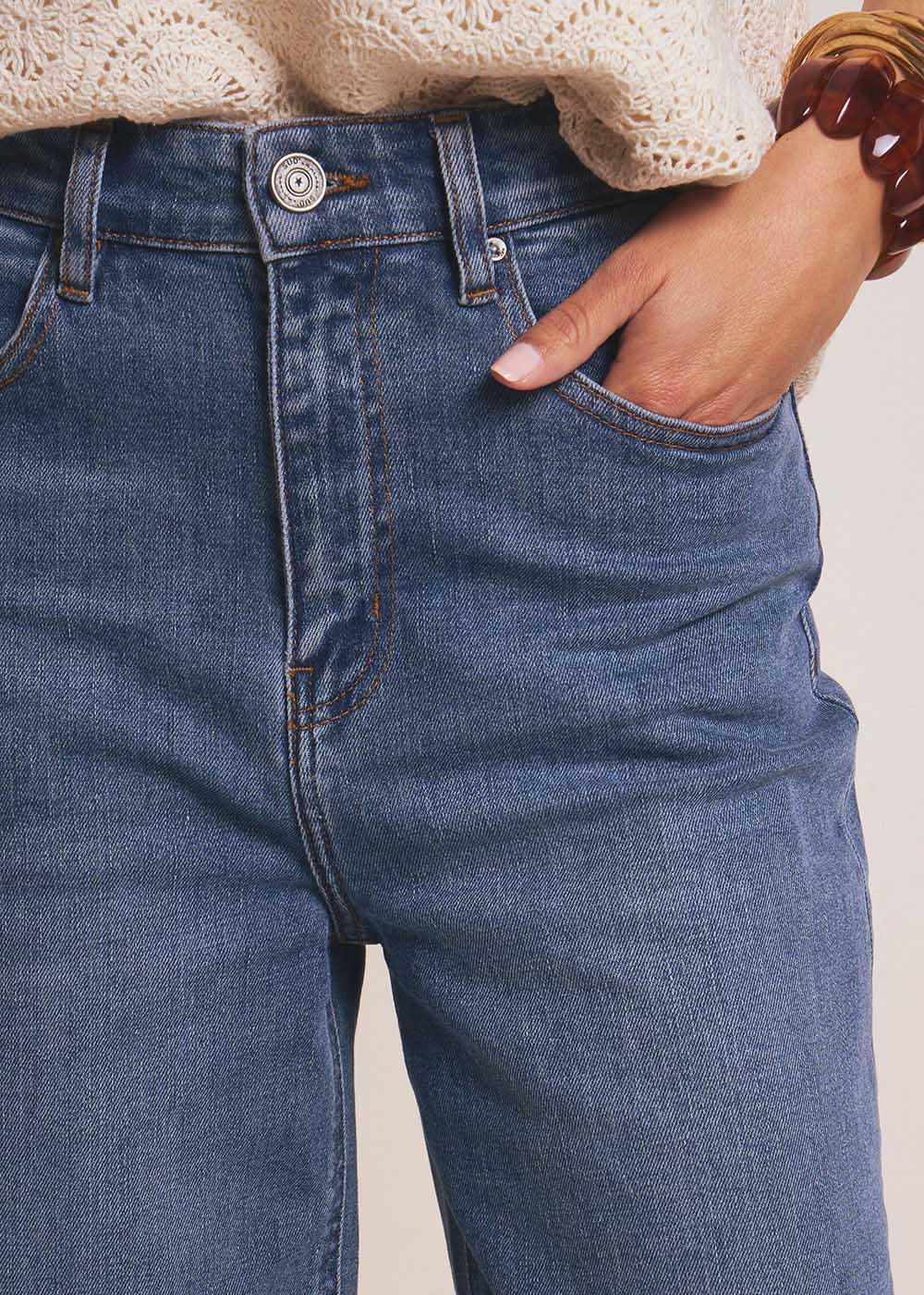 Jean taille haute coupe large 7/8 - Sud Express - 2 - Sud Express