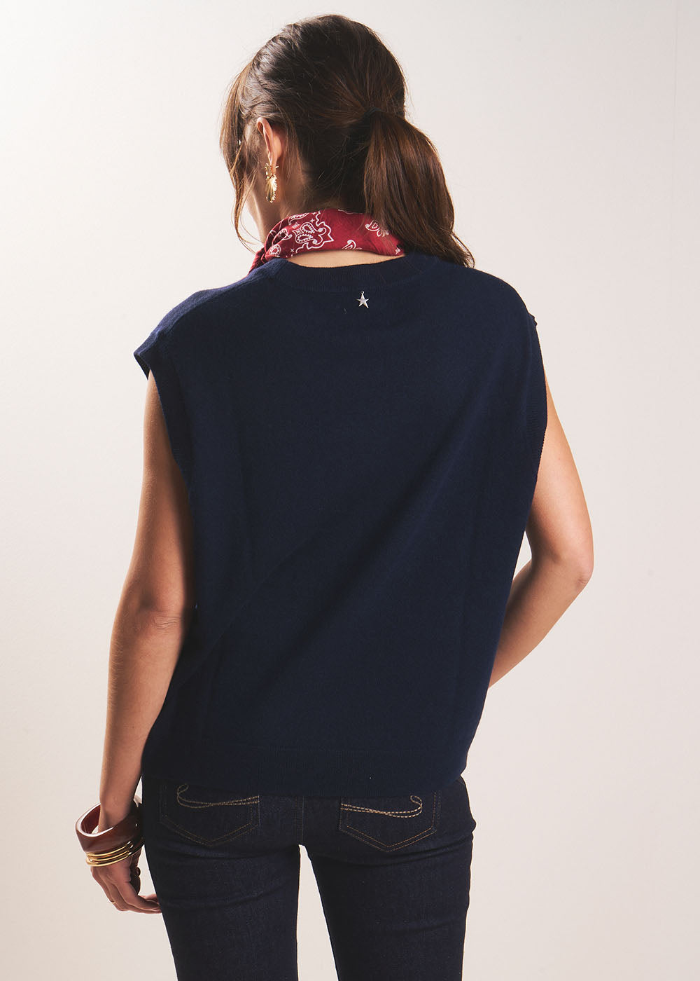 MARTANE Pull sans manches en cachemire - 3 - Sud Express - Sud Express