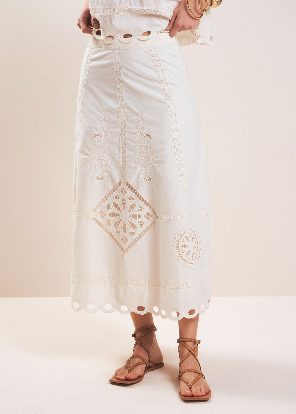 JASOPHIE Jupe longue brodée - 2 - Sud Express - Sud Express