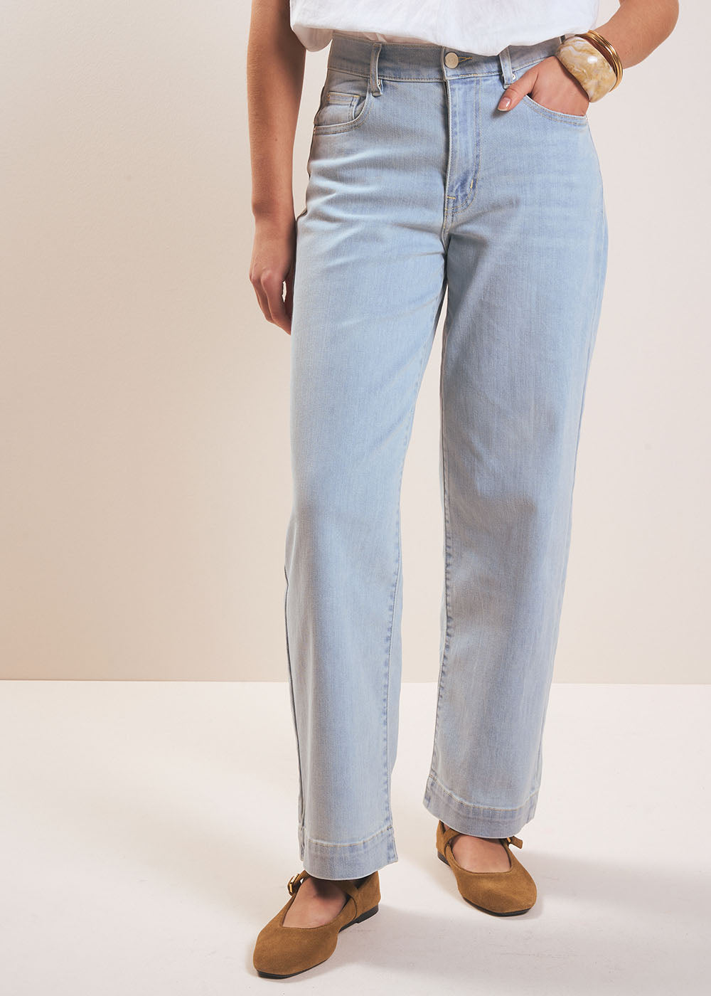 BLOOM Jean boyfriend à jambe large droite - 1 - Sud Express - Sud Express