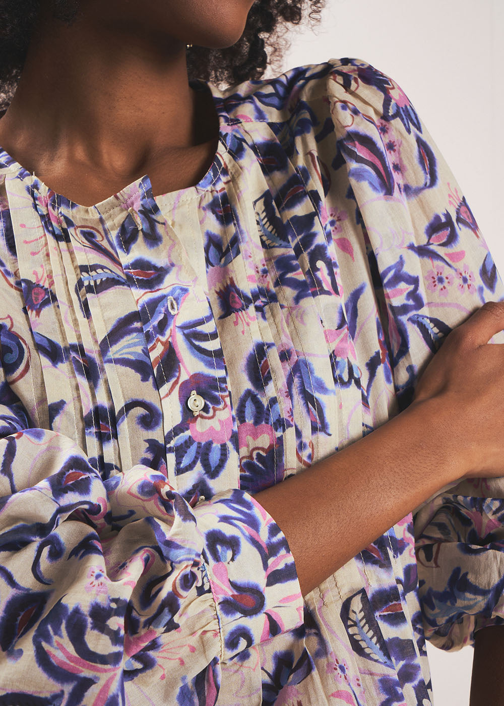 TALOLLY Chemise imprimée à col rond et volume évasé - 2 - Sud Express - Sud Express