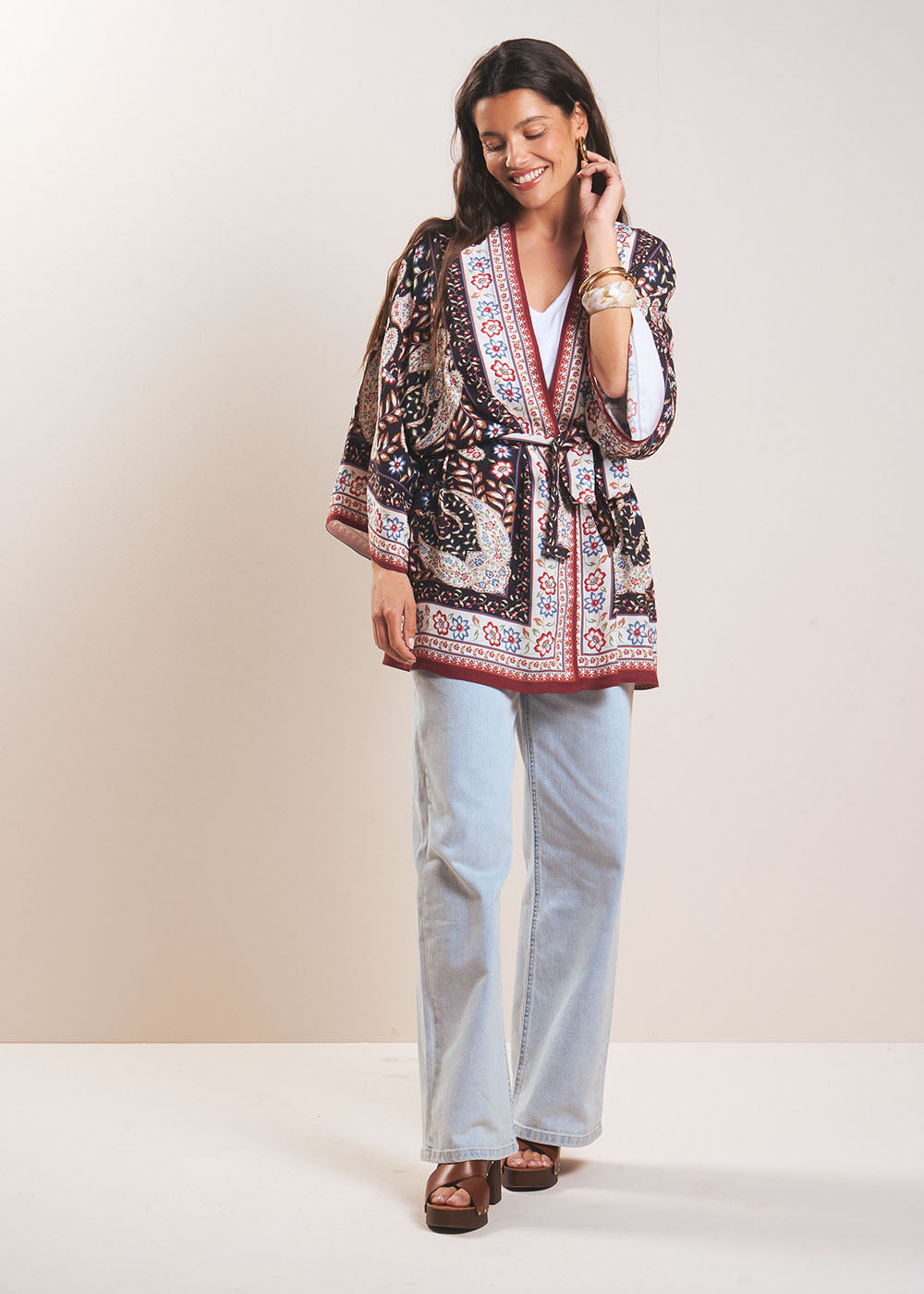 VIKALIA Kimono imprimé - 1 - Sud Express - Sud Express