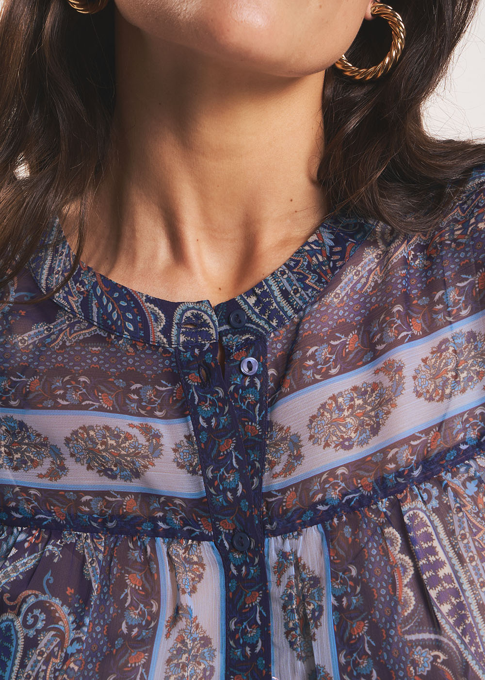 CINDILA Chemisier imprimé manches longues - 2 - Sud Express - Sud Express