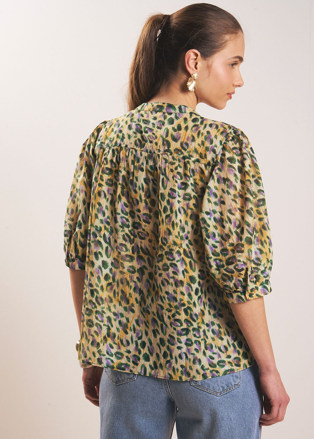 CAMBA Chemisier en coton imprimé léopard - 3 - Sud Express - Sud Express
