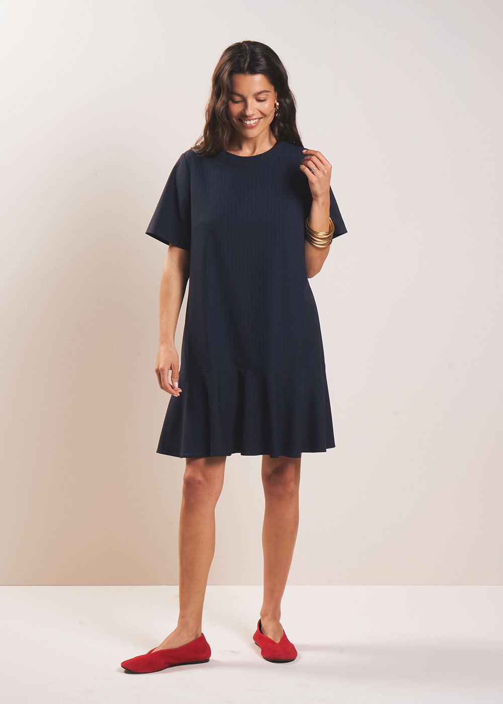 RAGARROS Robe courte à fines rayures - 1 - Sud Express - Sud Express