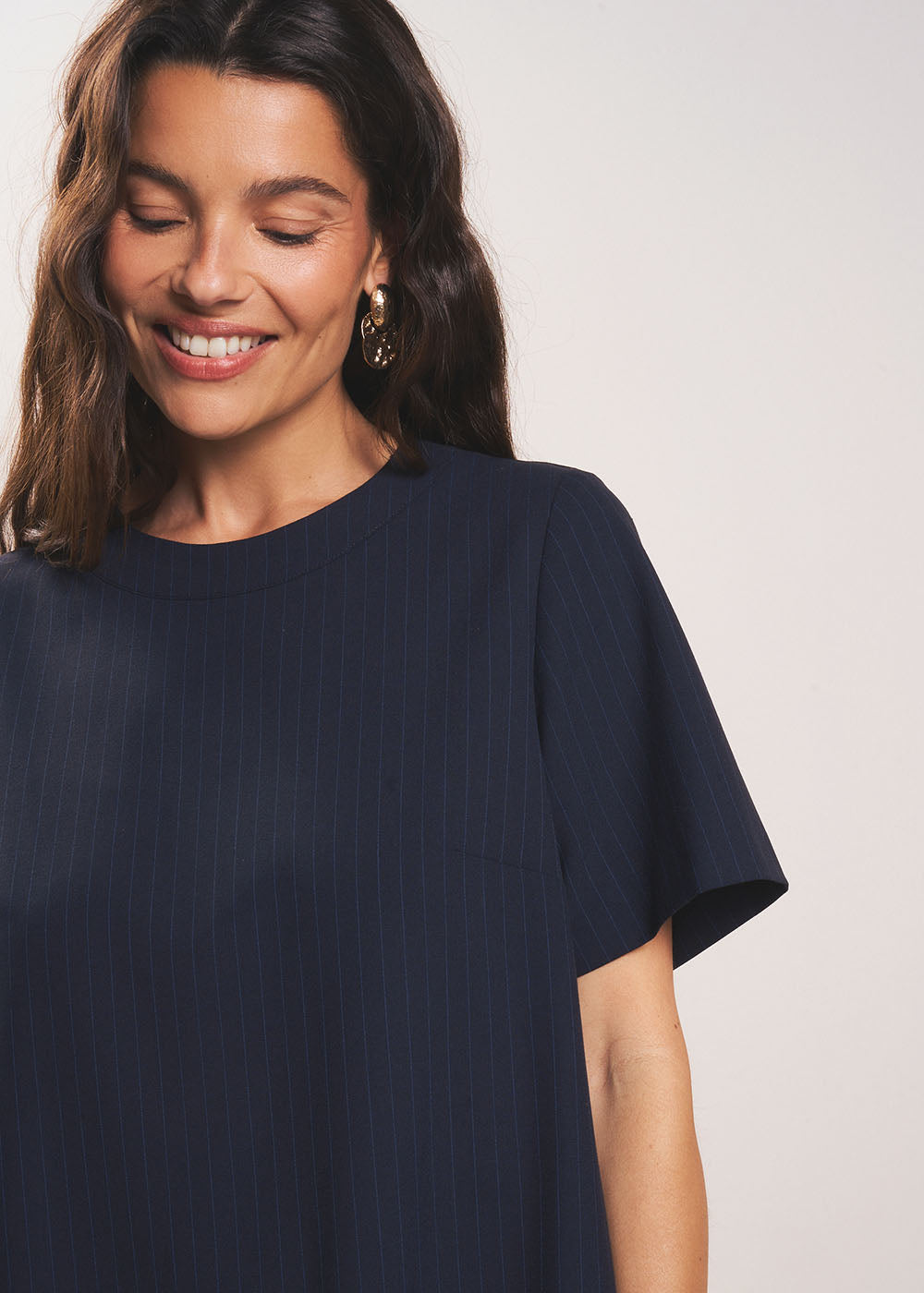 RAGARROS Robe courte à fines rayures - 2 - Sud Express - Sud Express