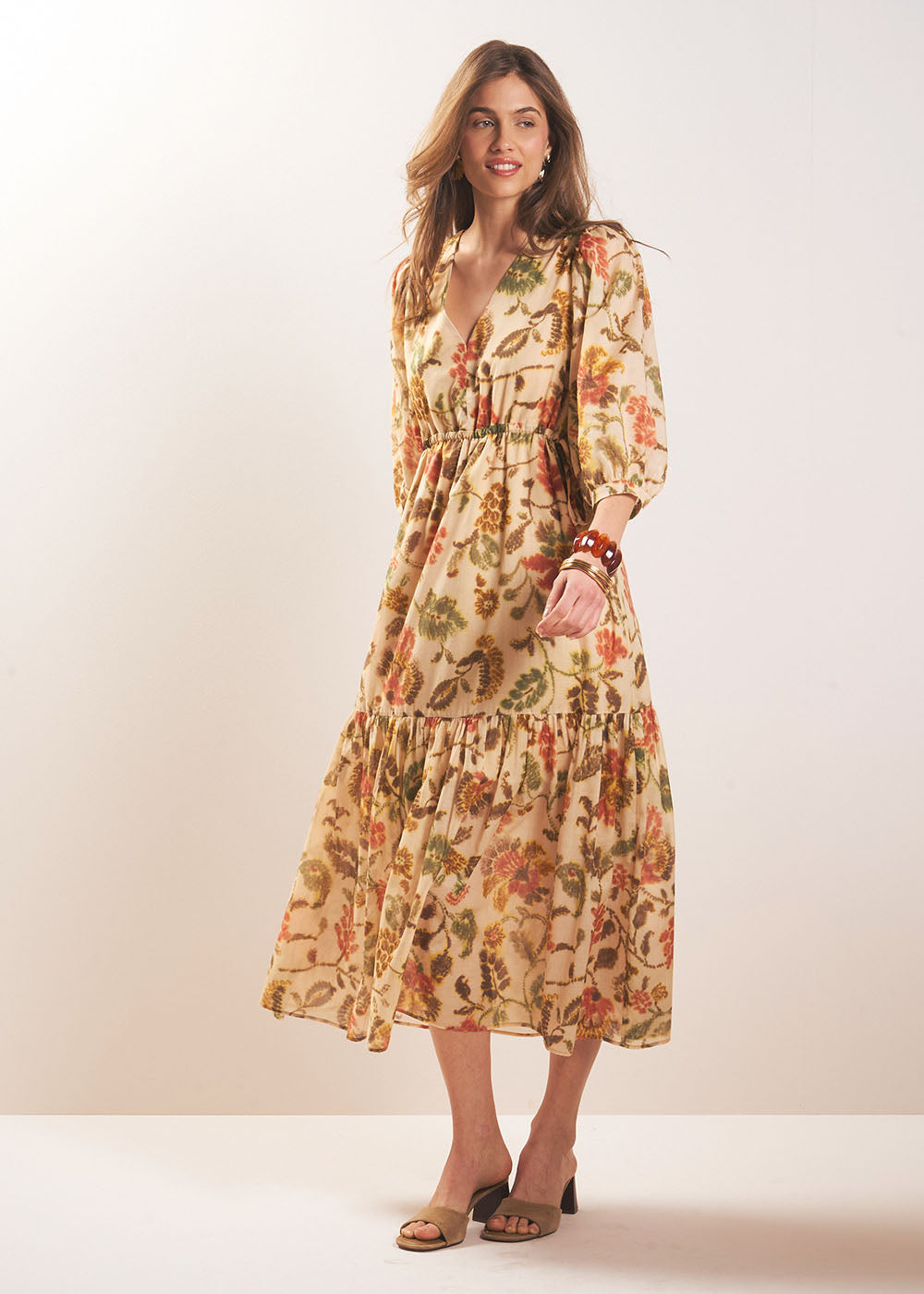 ROMBELINE Robe longue imprimé fleuri - 1 - Sud Express - Sud Express