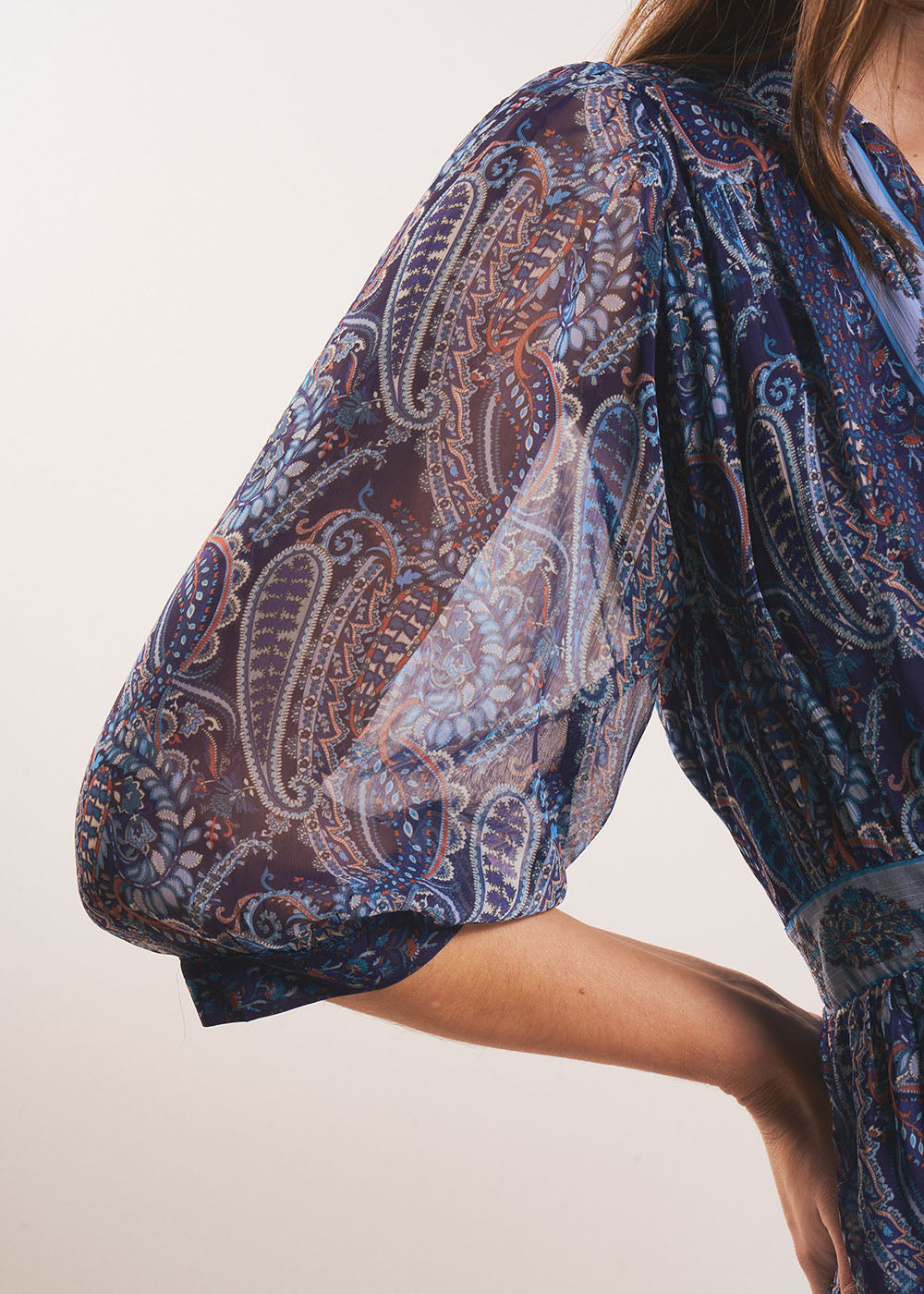 Robe longue imprimée à volant - Sud Express - 5 - Sud Express