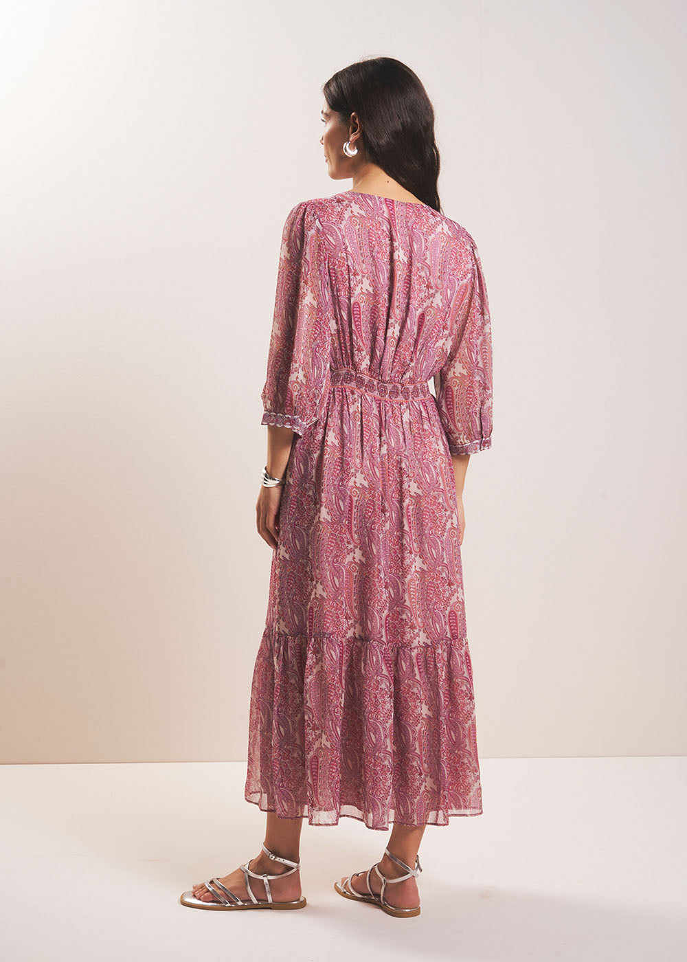 RINDILA Robe longue imprimée à volant - 3 - Sud Express - Sud Express