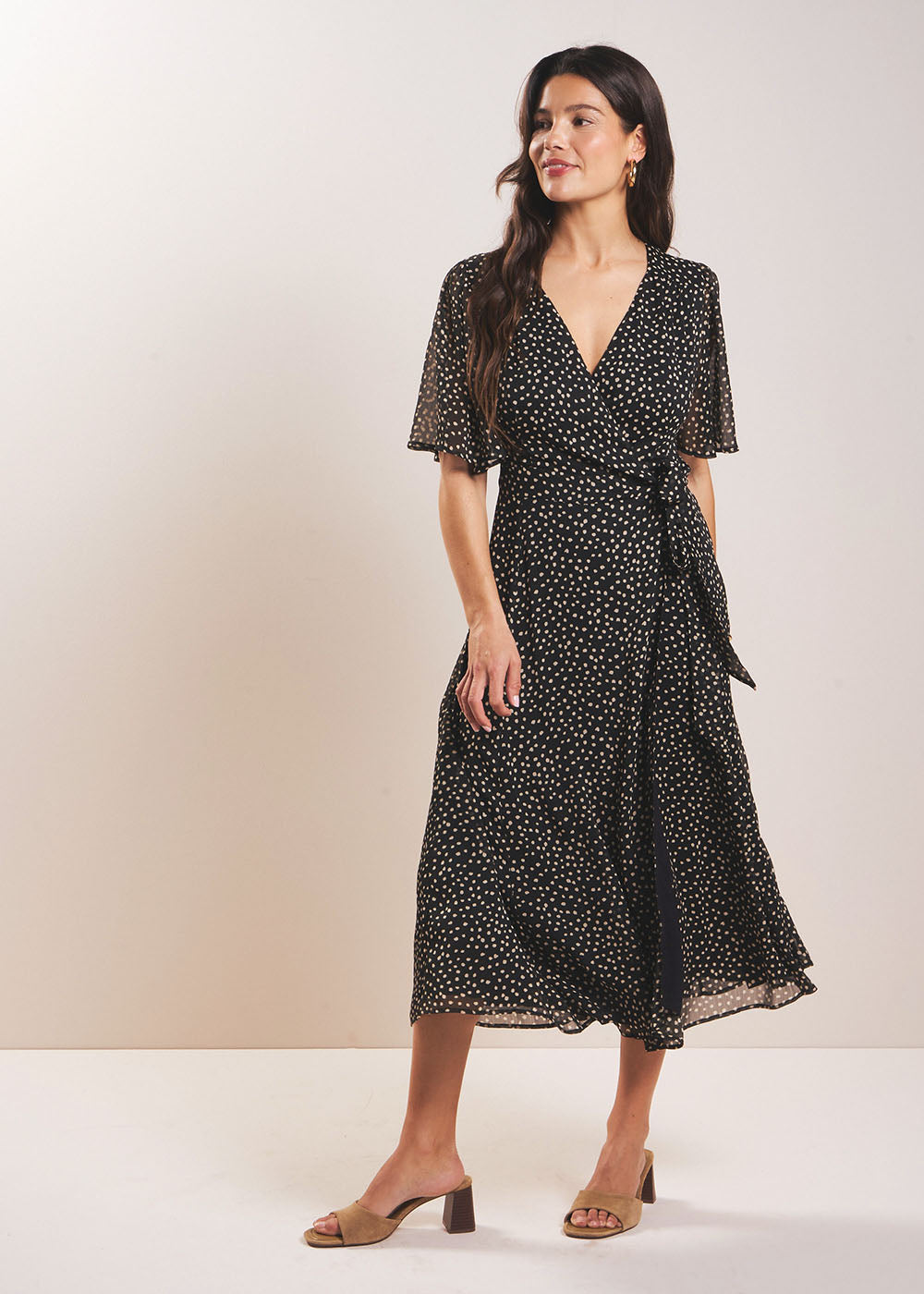 RAMALIA Robe midi portefeuille imprimée - 1 - Sud Express - Sud Express