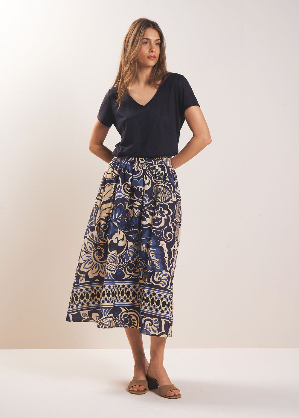 JALOHA Jupe longue imprimé floral - 1 - Sud Express - Sud Express