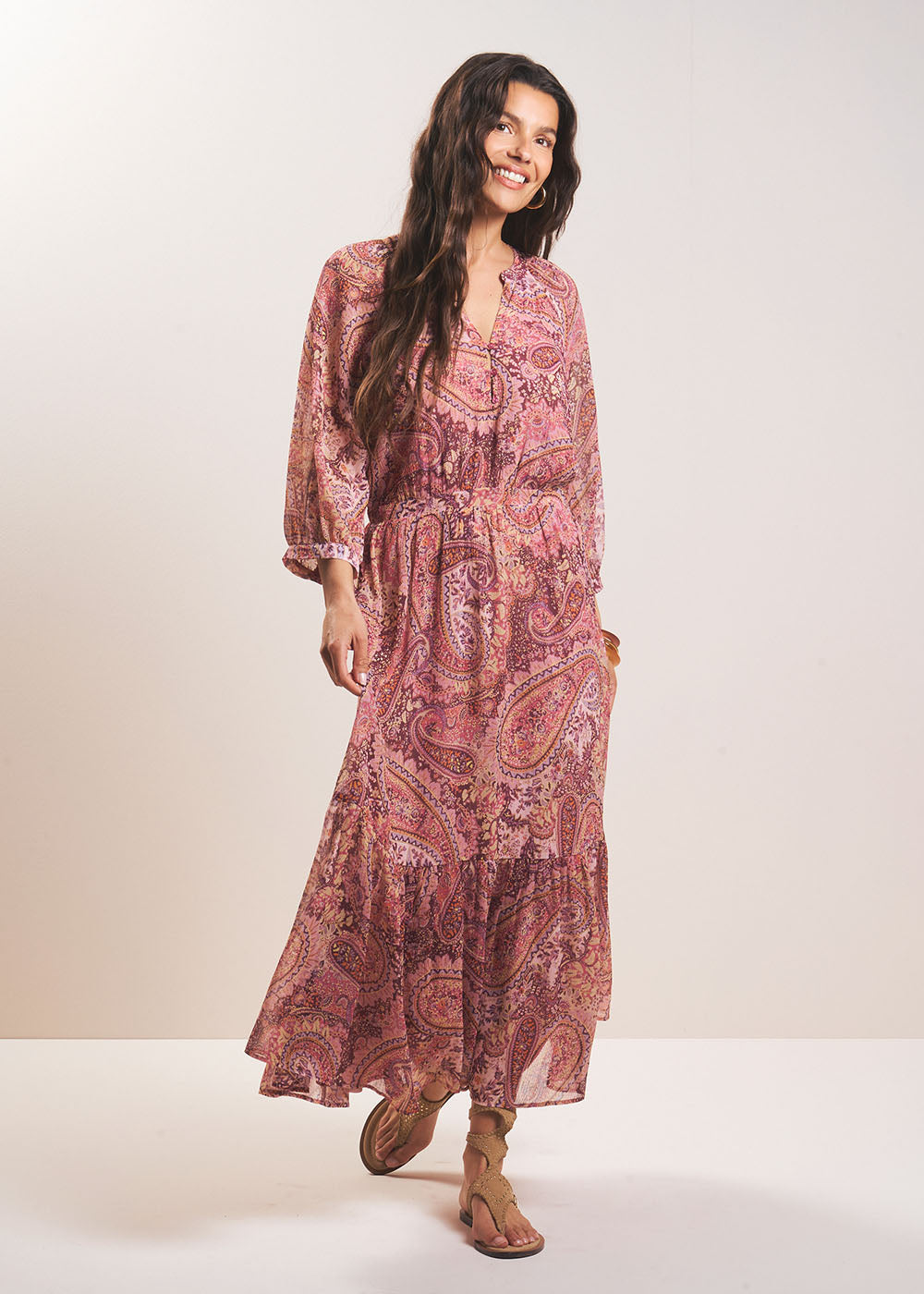 REKA Robe midi imprimé cachemire - 1 - Sud Express - Sud Express