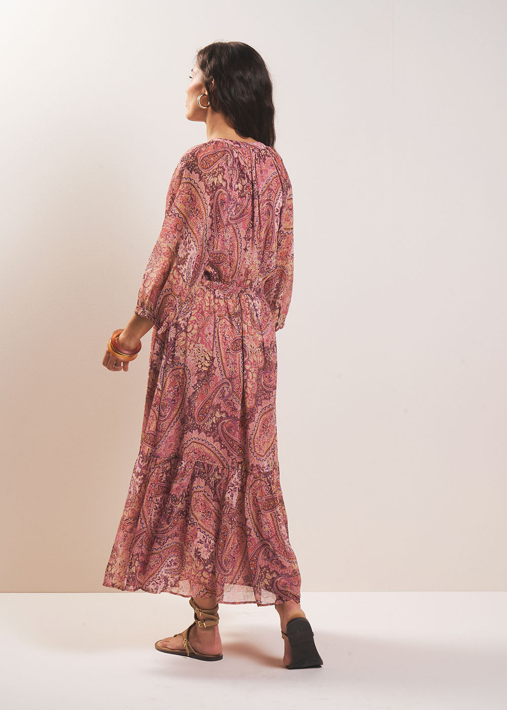 REKA Robe midi imprimé cachemire - 3 - Sud Express - Sud Express