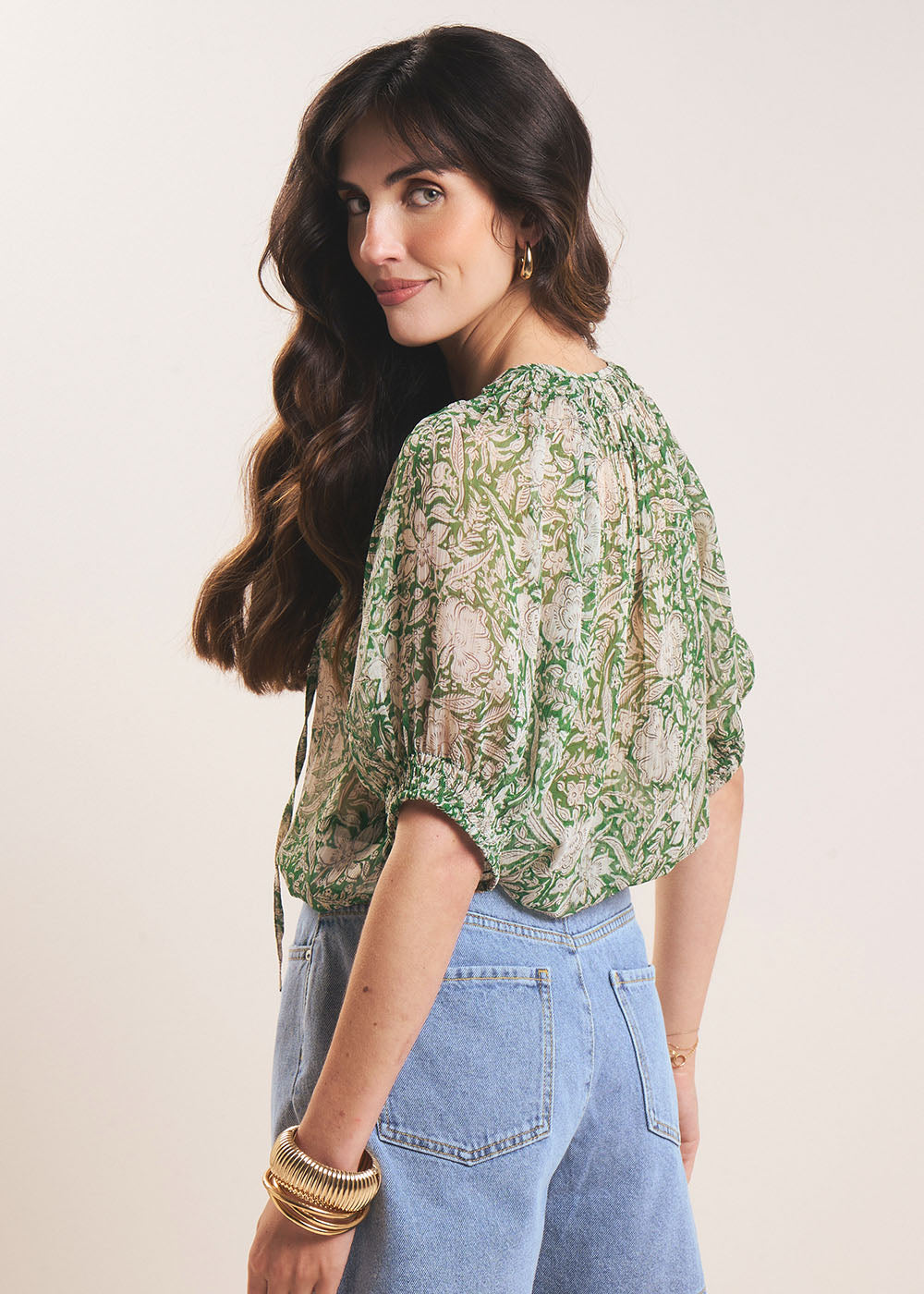 TALILIE Blouse imprimée smockée - 3 - Sud Express - Sud Express