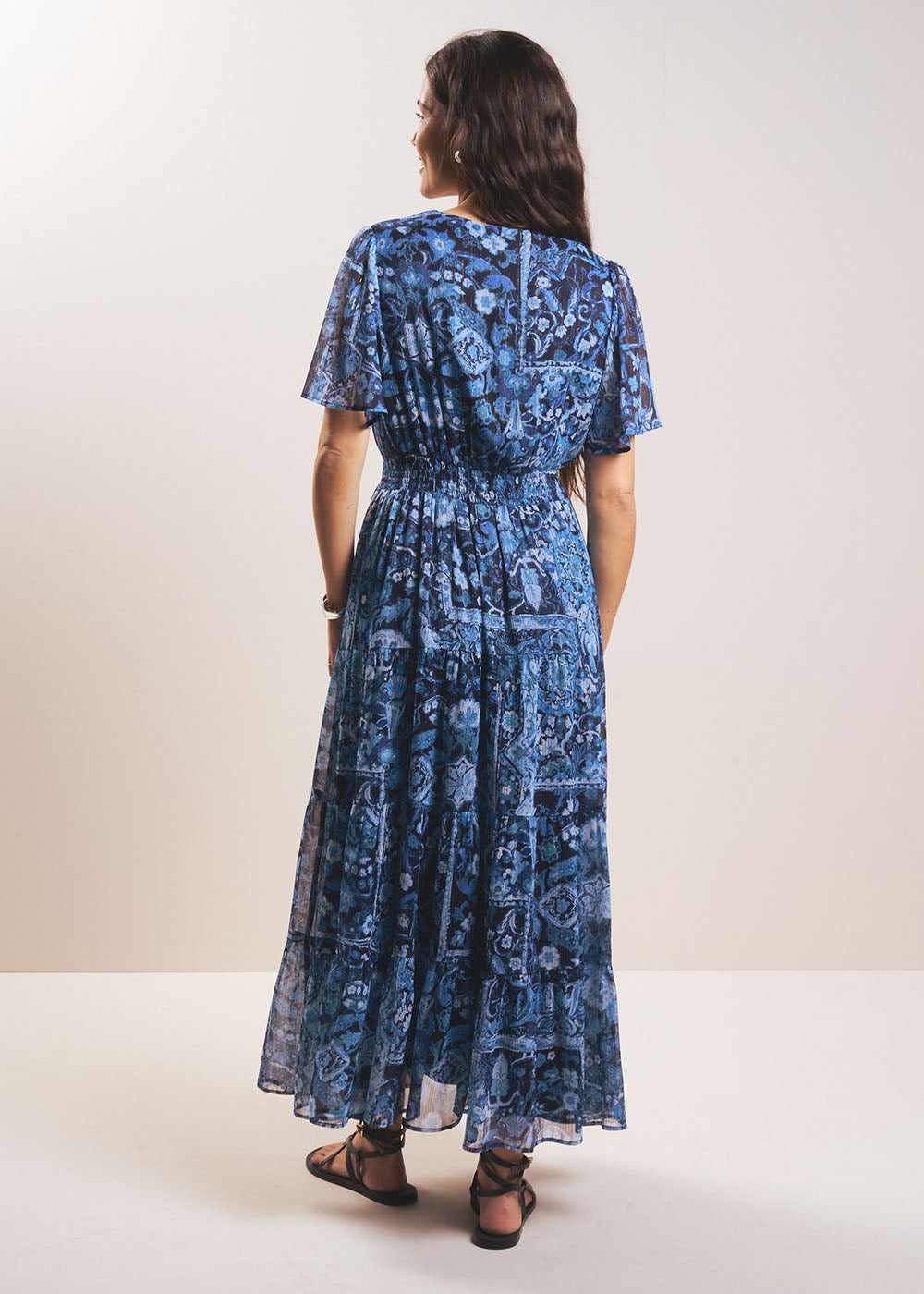 RALENTINIE Robe longue imprimée cachemire - 3 - Sud Express - Sud Express