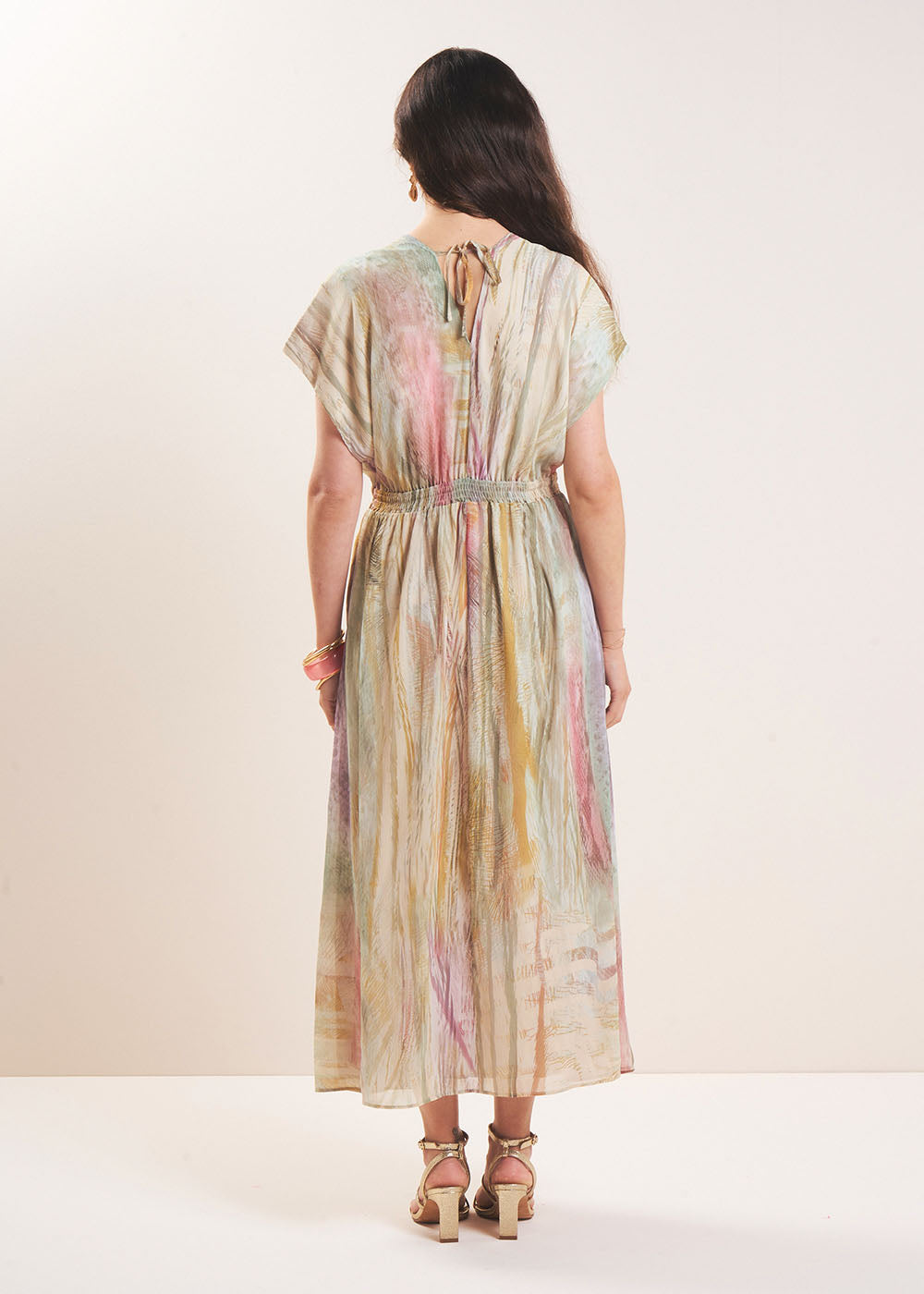 RAZAMBIE Robe midi imprimée col V - 3 - Sud Express - Sud Express
