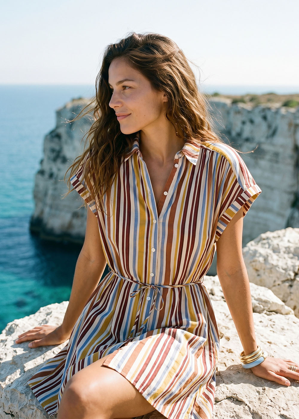 RAMEA Robe chemise rayée - 1 - Sud Express - Sud Express