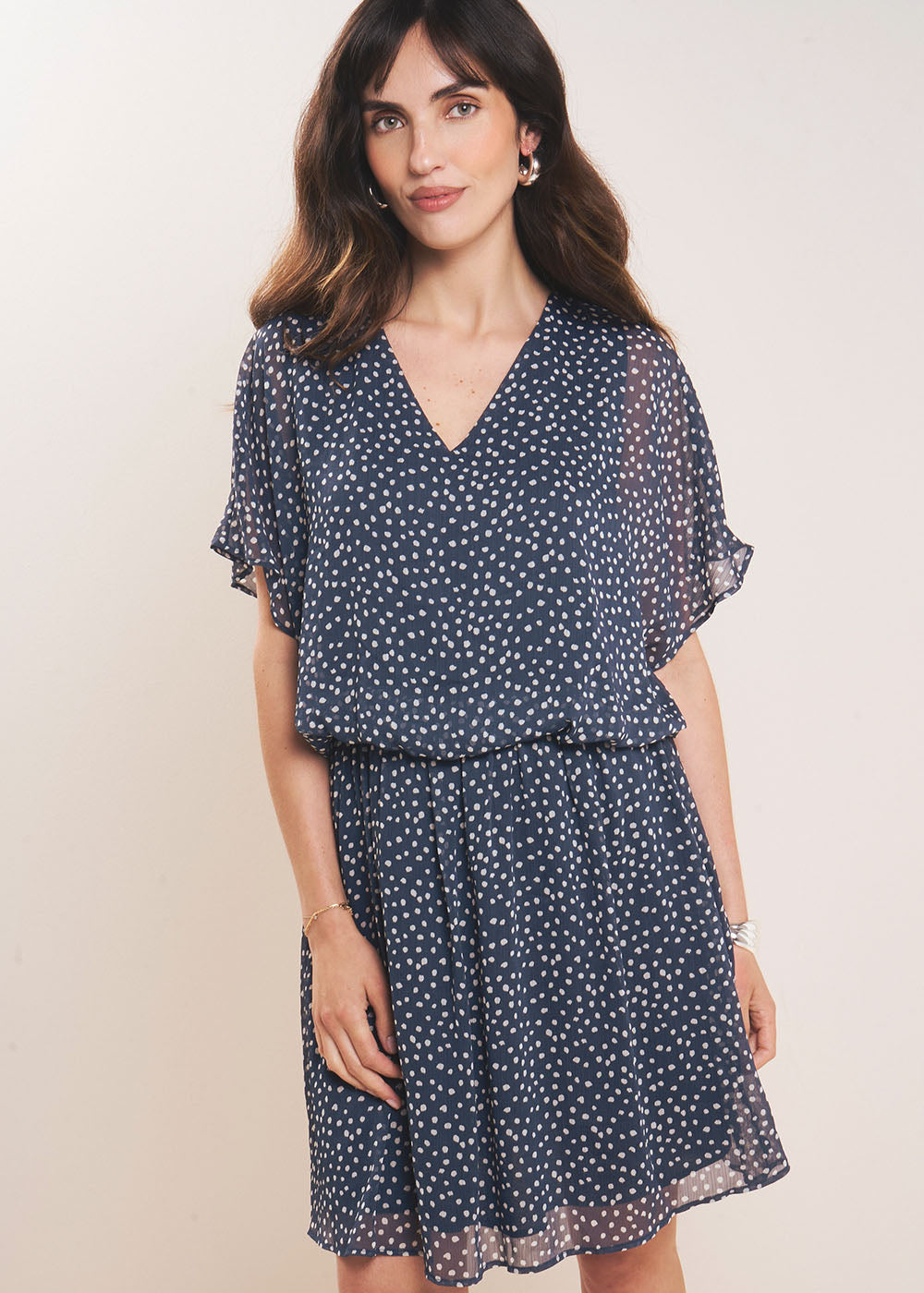RISTILE Robe courte imprimé pois - 2 - Sud Express - Sud Express