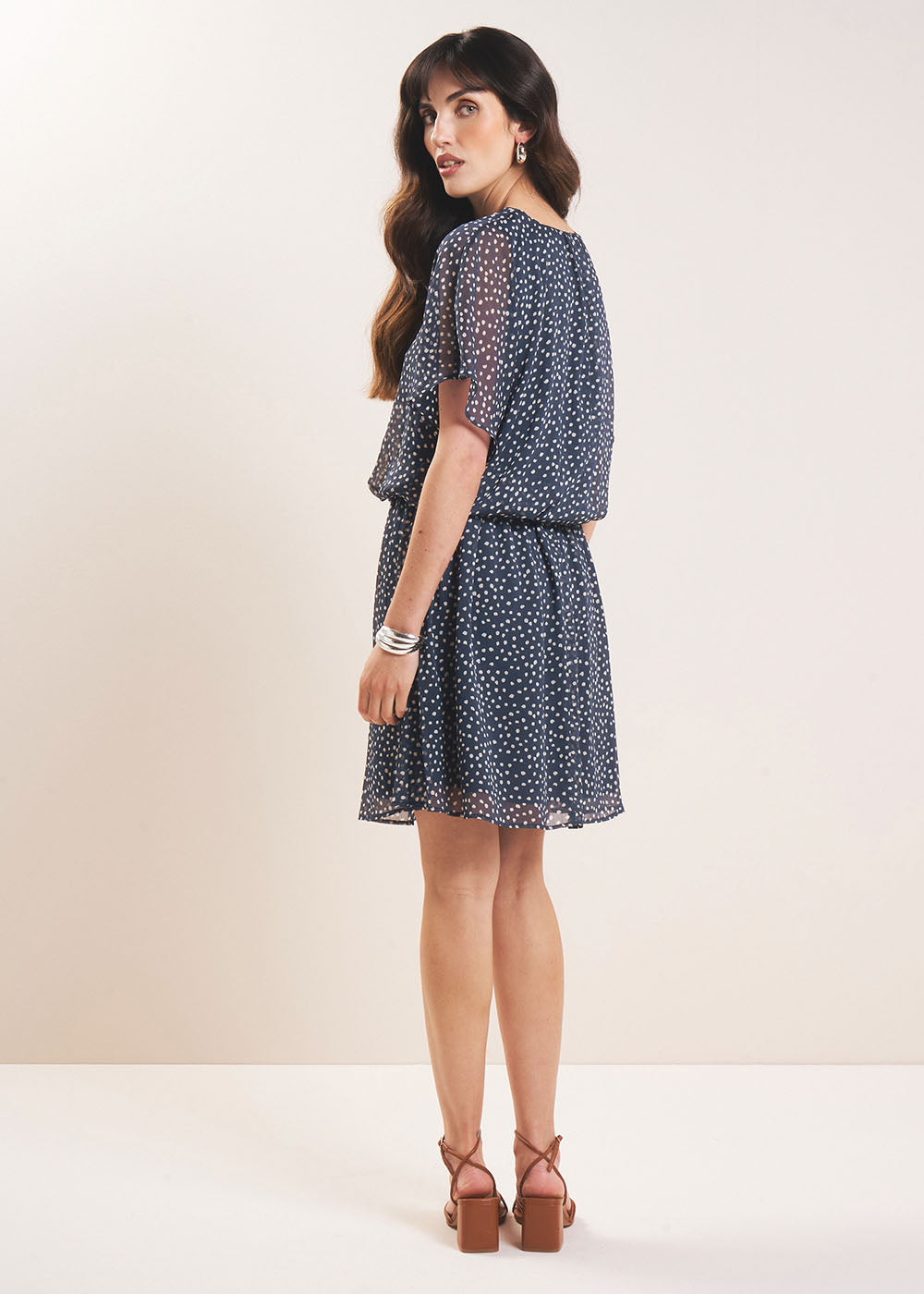 RISTILE Robe courte imprimé pois - 3 - Sud Express - Sud Express
