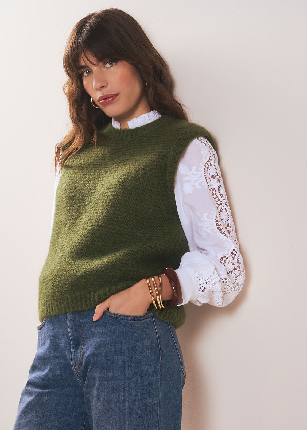 MOTANYA Pull sans manches col rond - 1 - Sud Express - Sud Express