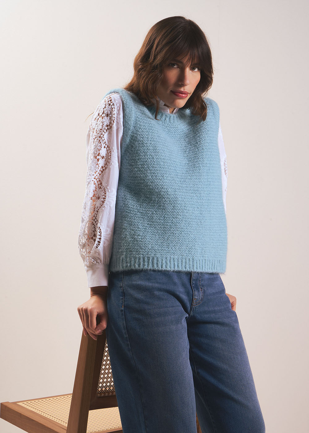 MOTANYA Pull sans manches col rond - 1 - Sud Express - Sud Express