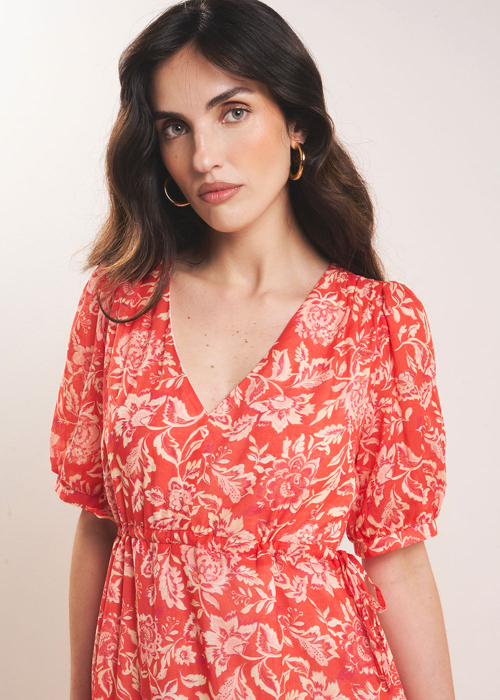 RALERMA Robe longue manches courtes ballon - 2 - Sud Express - Sud Express