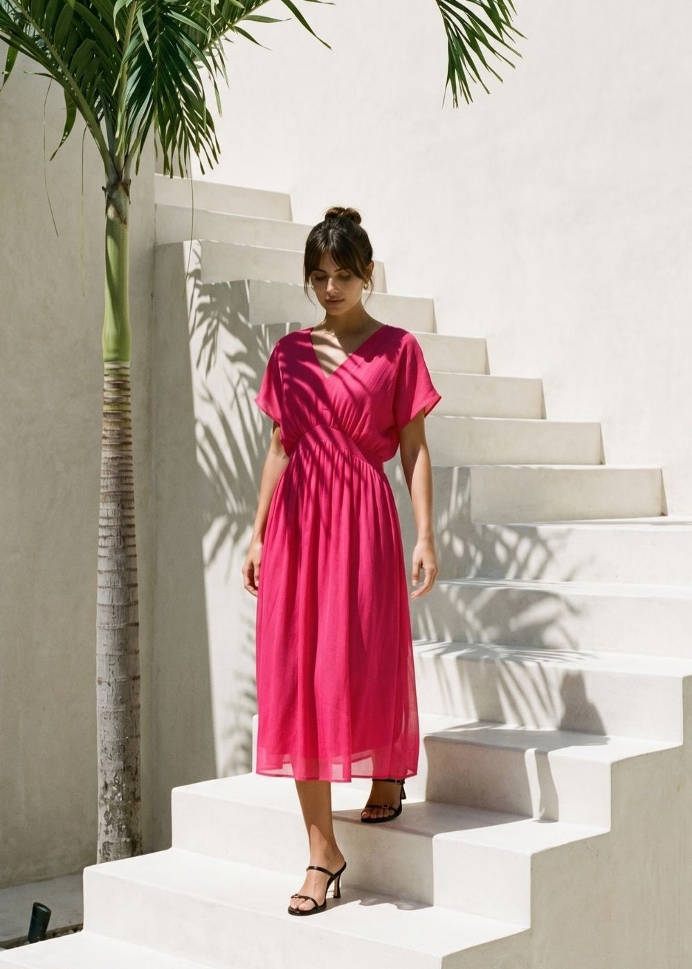 RAMELYA Robe longue col V - 1 - Sud Express - Sud Express