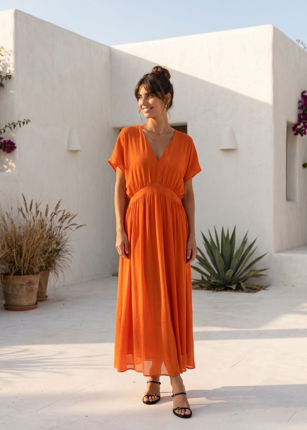 RAMELYA Robe longue col V - 1 - Sud Express - Sud Express