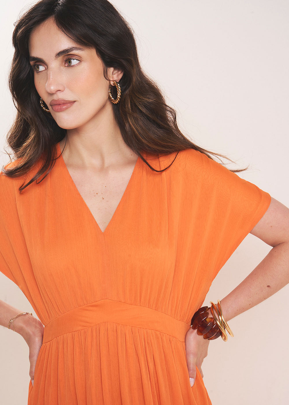 RAMELYA Robe longue col V - 2 - Sud Express - Sud Express