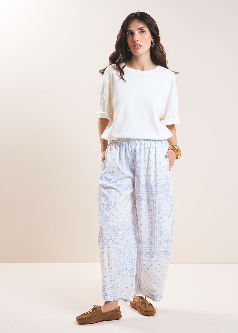 Pantalon fluide imprimé bandana - Sud Express - 1 - Sud Express