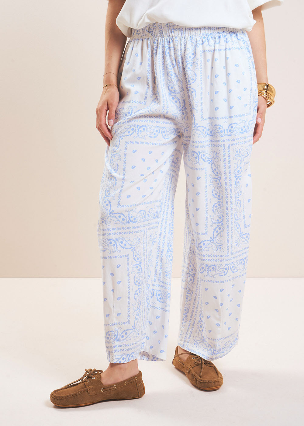 Pantalon fluide imprimé bandana - Sud Express - 2 - Sud Express