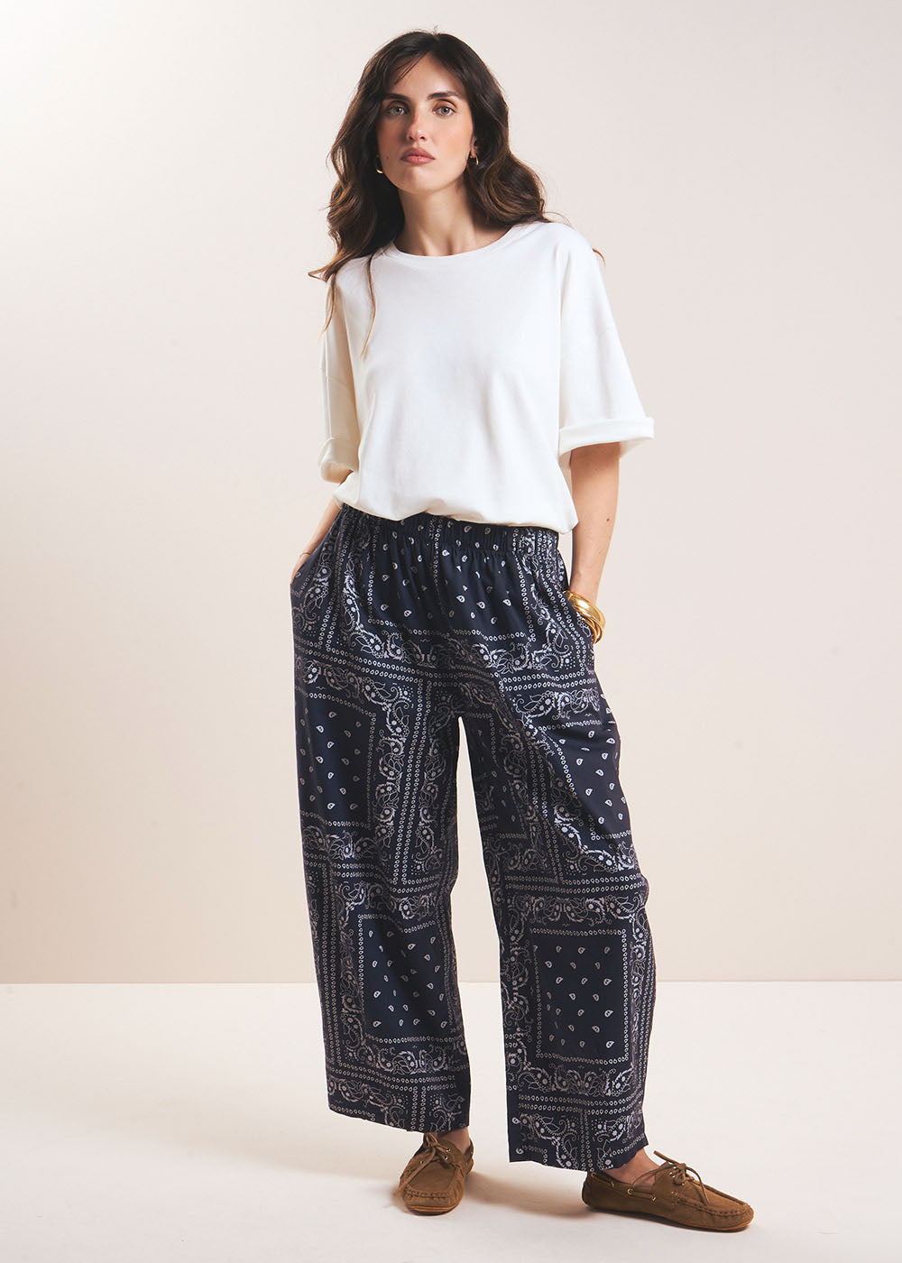 Pantalon fluide imprimé bandana - Sud Express - 1 - Sud Express