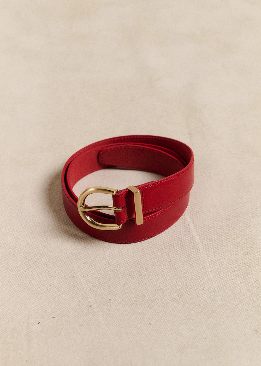 CASSANDRE Ceinture cuir boucle dorée bombée - 1 - Sud Express - Sud Express