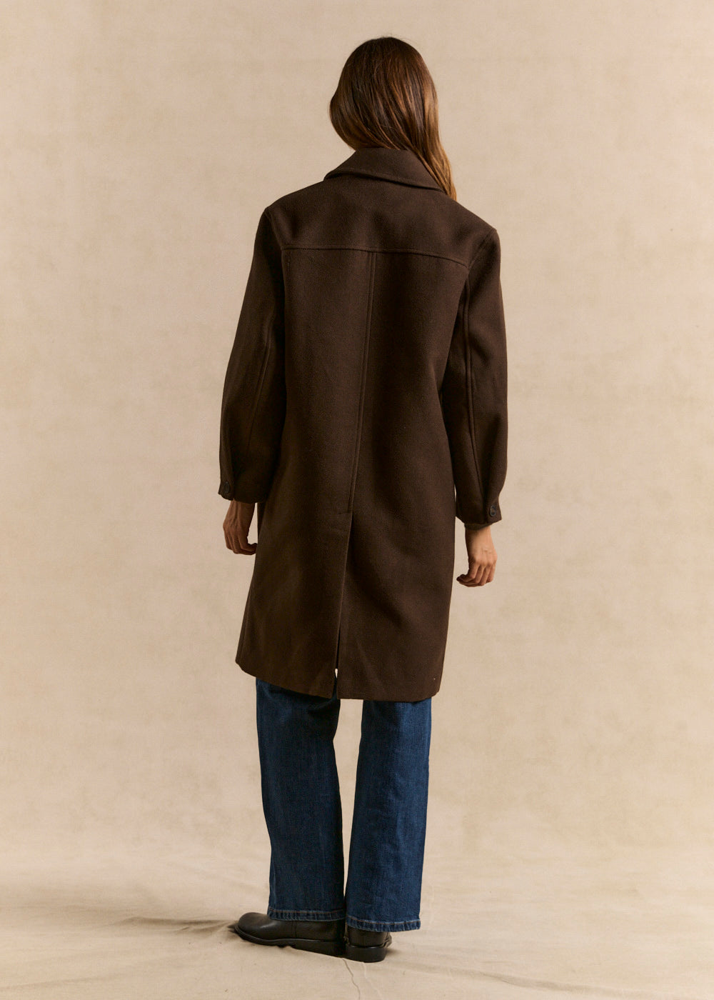 Manteau long ample col tailleur - Sud Express - 3 - Sud Express