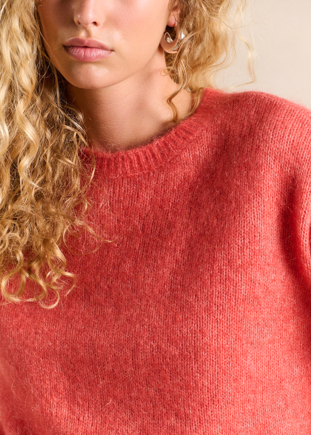 Pull col rond en mohair manches longues - Sud Express - 2 - Sud Express