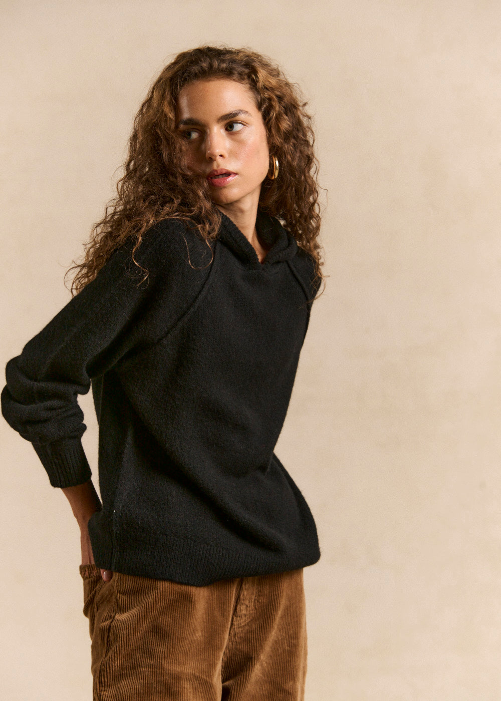 Pull sweat à capuche en maille épaisse - Sud Express - 1 - Sud Express