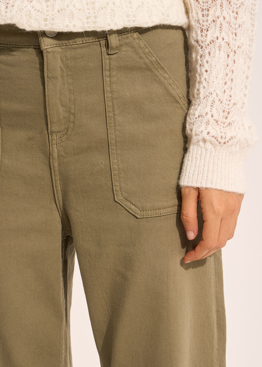 Pantalon coupe large en coton - Sud Express - 4 - Sud Express