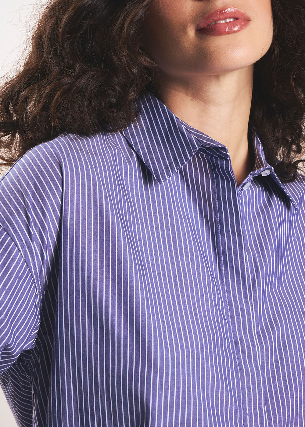 CADORA Chemise rayée oversize en popeline de coton - 4 - Sud Express - Sud Express