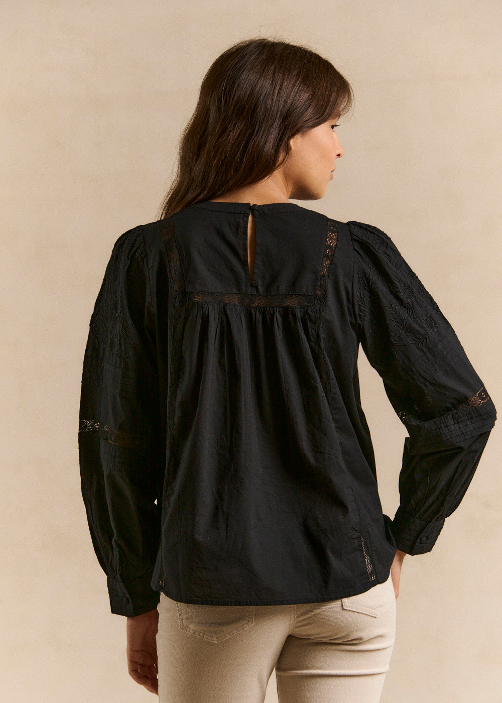Blouse en voile de coton brodée - Sud Express - 3 - Sud Express