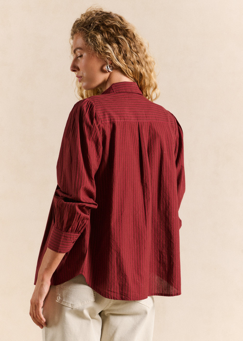 Chemise rayée à smock - Sud Express - 3 - Sud Express
