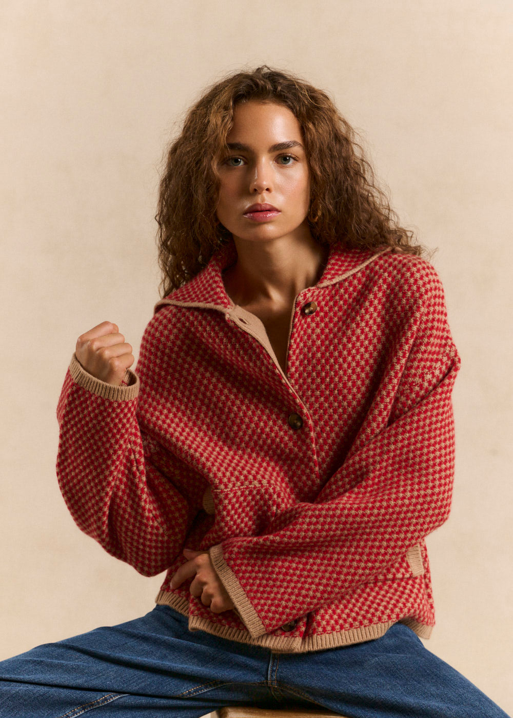 GIADOU Gilet en maille damier - 4 - Sud Express - Sud Express