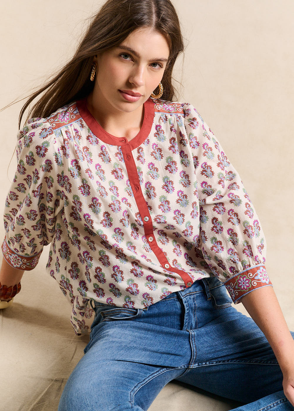 TALMA Blouse imprimé indien - 1 - Sud Express - Sud Express