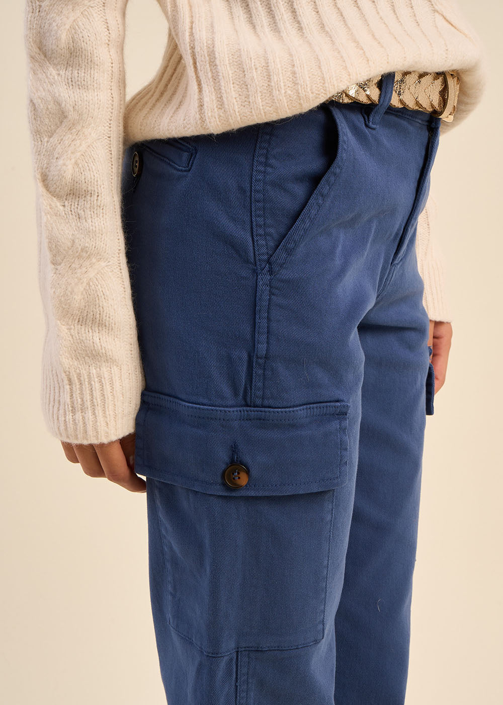 Pantalon cargo taille haute - Sud Express - 2 - Sud Express