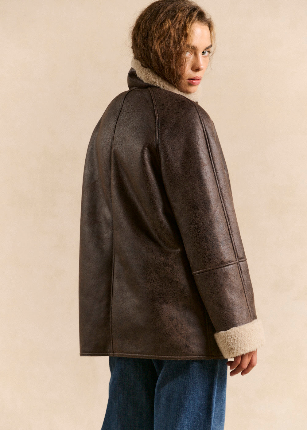 Manteau col haut effet suede - Sud Express - 3 - Sud Express