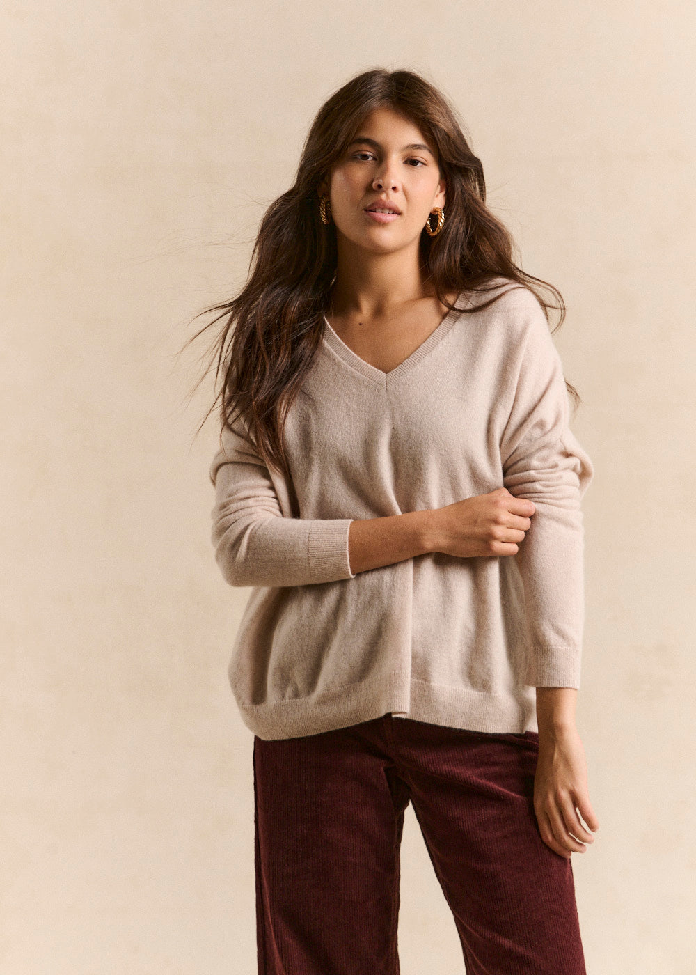 Pull cachemire col V ample - Sud Express - 1 - Sud Express
