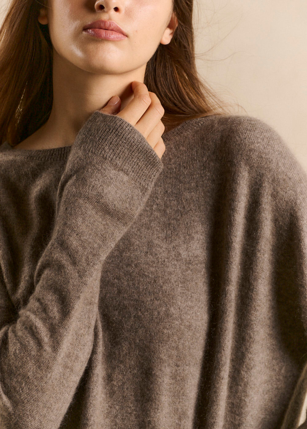 MARCYA Boat neck sweater in brushed wool and cashmere - 2 - Sud Express - Sud Express