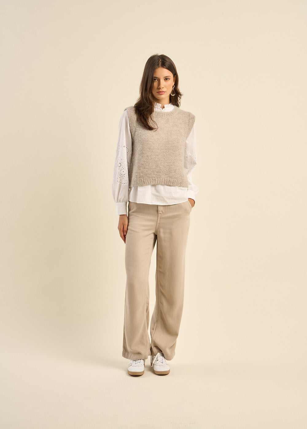 Pantalon taille haute à coupe droite - Sud Express - 1 - Sud Express