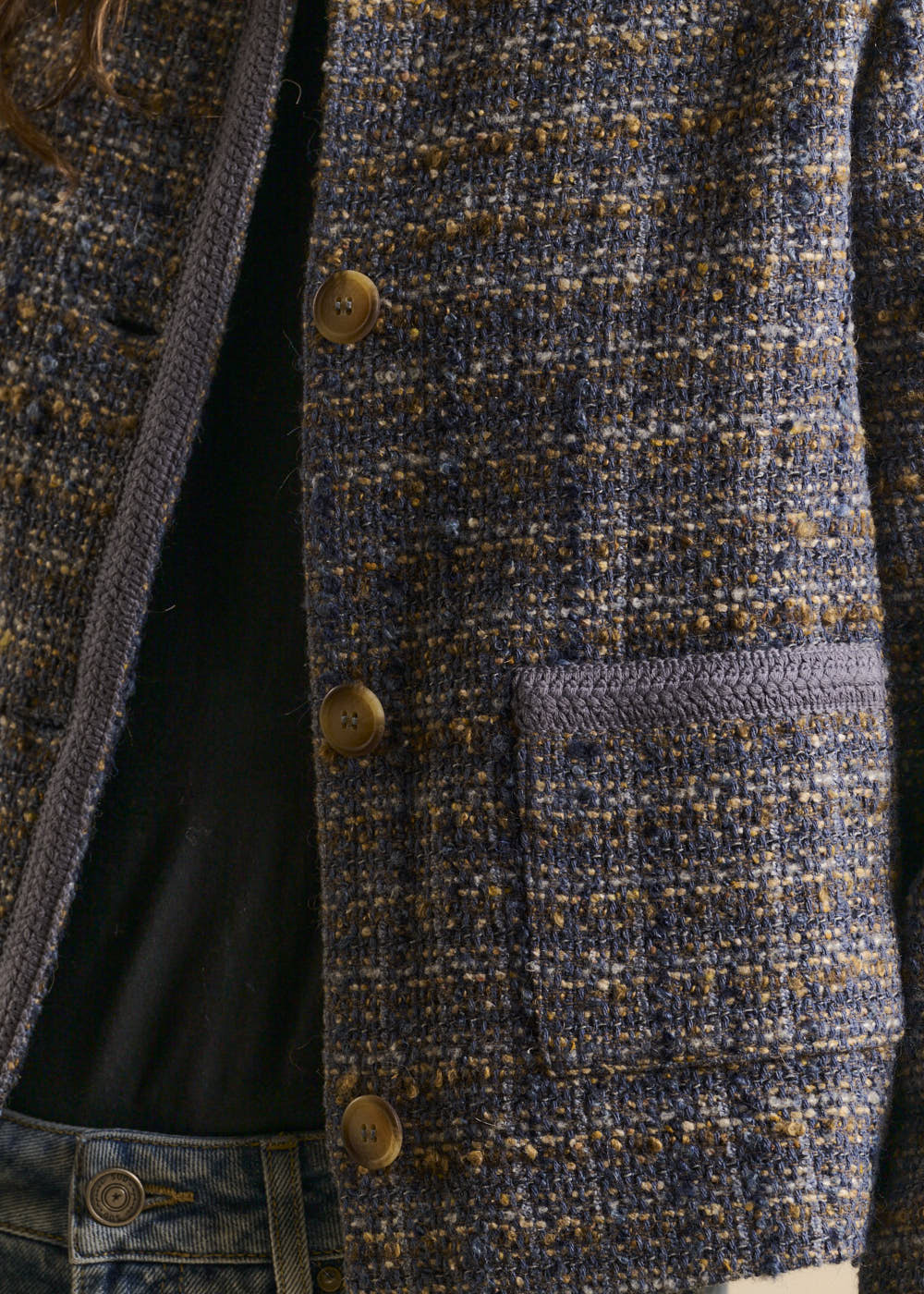 Veste courte en tweed - Sud Express - 4 - Sud Express