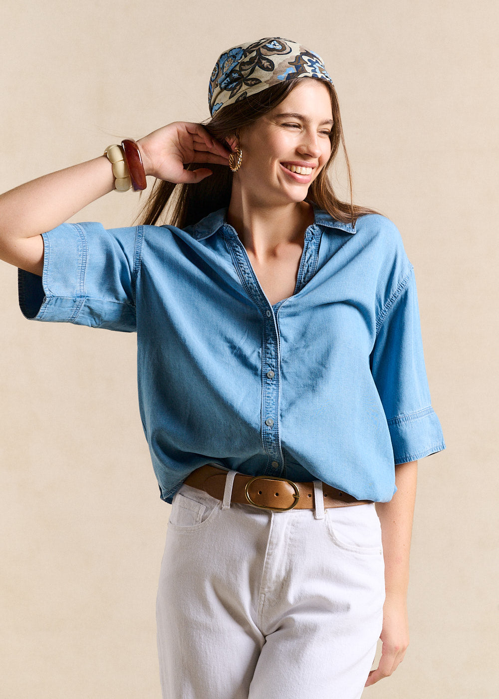 Chemise denim fluide - Sud Express - 5 - Sud Express