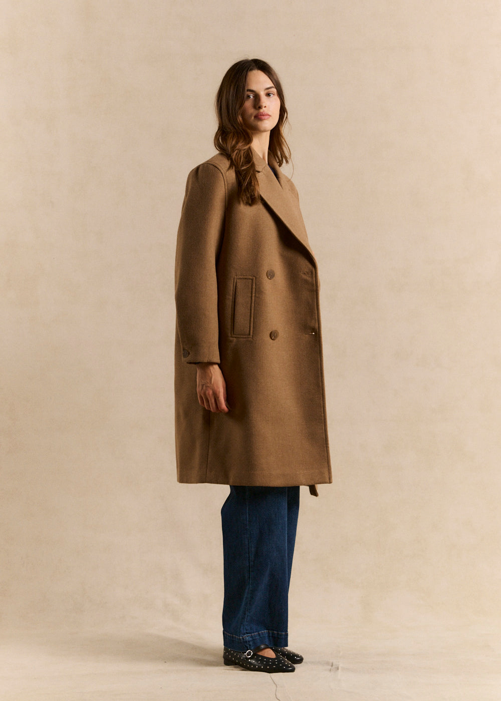 Manteau long ample col tailleur - Sud Express - 5 - Sud Express